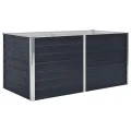 vidaXL Hochbeet Pflanzenbeet Gemüsebeet Pflanzkasten Frühbeet Gartenbeet Pflanzkübel Blumenkasten Blumenbeet 160x80x45cm Verzinkter Stahl Anthrazit - Thumbnail 1