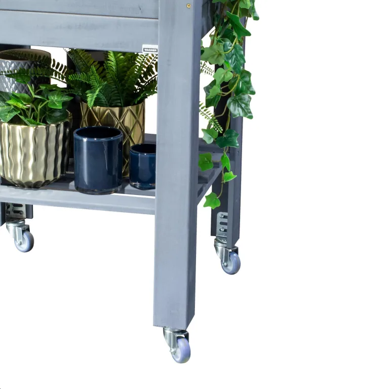 WAGNER Design Lenkrollen für Hochbeet growbox Light aus GrowFAMILY 4tlg. Set - Stahl verzinkt, Anschraubwinkel, Softlauffläche, Durchmesser Ø 50 mm, Bauhöhe 70 mm, Tragkraft 50 kg/Rolle - 02315000 – Bild 3