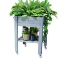 WAGNER Design Lenkrollen für Hochbeet growbox Light aus GrowFAMILY 4tlg. Set - Stahl verzinkt, Anschraubwinkel, Softlauffläche, Durchmesser Ø 50 mm, Bauhöhe 70 mm, Tragkraft 50 kg/Rolle - 02315000 - Thumbnail 4