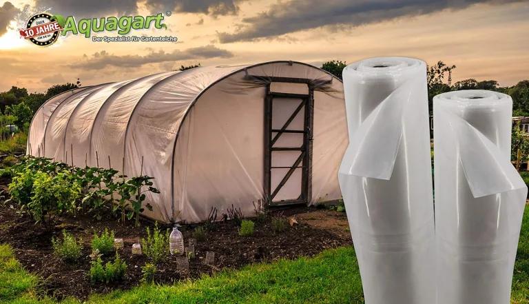 Aquagart 6m reißfeste UV 5 Gewächshausfolie transparent I Frühbeet Abdeckung Gartenfolie Gewächshaus I PE Gewächshausplane I Treibhausfolie Breite 4 m I Folien-Stärke 190 Mircron 0,19 mm – Bild 5
