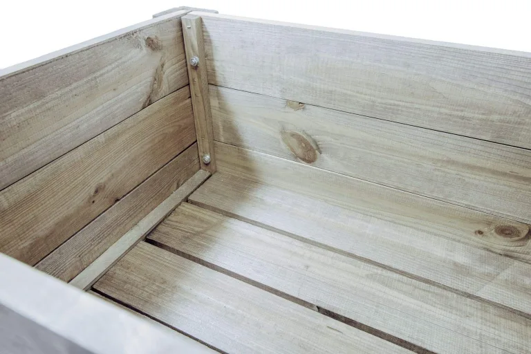 mgc24 Hochbeet Kiefernholz Grau, 80 x 37,6 x 78cm ohne Ablageboden | Stehender Pflanzkasten aus Holz, Für Garten/Terrasse/Balkon, vielseitig nutzbar, robust & stabil, einfache Montage – Bild 3