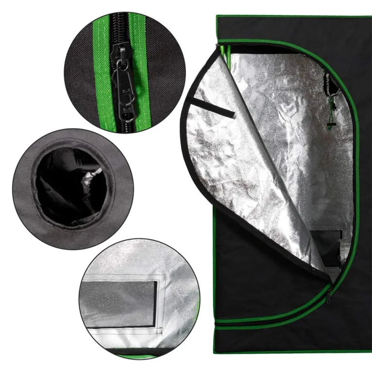 Grow Zelt für Pflanzen Zuchtzelt Gewächshaus Box Garten Anzucht Gemüse Kräuter Grow Schrank Indoor 120 x 60 x 180 cm Blumen klein Tomaten Hydro Green Kingpower – Bild 4