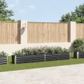 vidaXL Hochbeet, Blumentopf, Pflanzgefäß, Blumentopf, Blumenkasten, Garten, Außenbereich, 320 x 40 x 45 cm, verzinkter Stahl, Anthrazit - Thumbnail 8