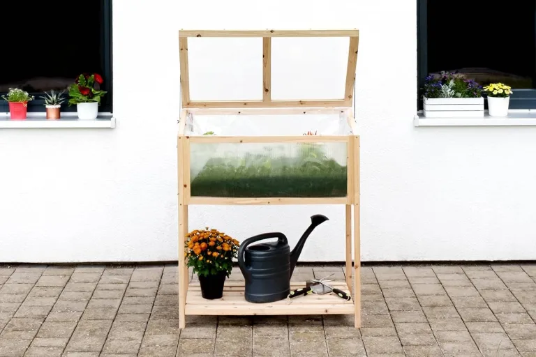 empasa Hochbeet 'Raise Deluxe' aus Holz Blumenkasten Pflanzkübel Frühbeet Kräuterbeet mit Abdeckung für Garten, Balkon und Terrasse – Bild 2