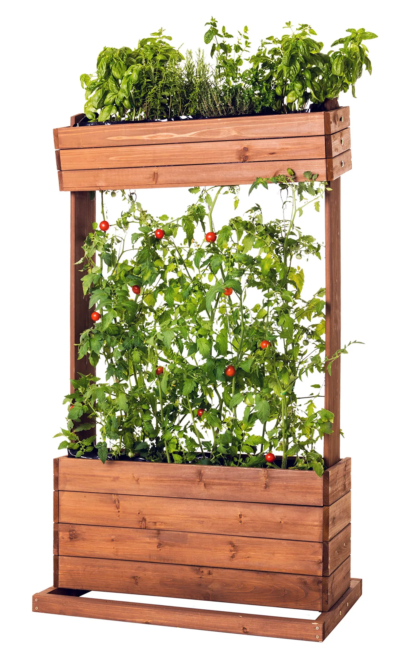 Hochbeet mit Rankseilen Cube 2 - Gemüsebeet Kräuterbeet - Beet für Terrasse Balkon & Garten - Bild 1