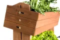 Hochbeet mit Rankseilen Cube 2 - Gemüsebeet Kräuterbeet - Beet für Terrasse Balkon & Garten - Thumbnail 3