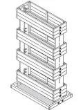 Vertikales Hochbeet mit 4 Etagen Cube 4 - Gemüsebeet Kräuterbeet - Beet für Terrasse Balkon & Garten - Thumbnail 9