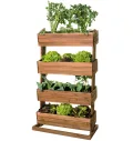 Vertikales Hochbeet mit 4 Etagen Cube 4 - Gemüsebeet Kräuterbeet - Beet für Terrasse Balkon & Garten - Thumbnail 1