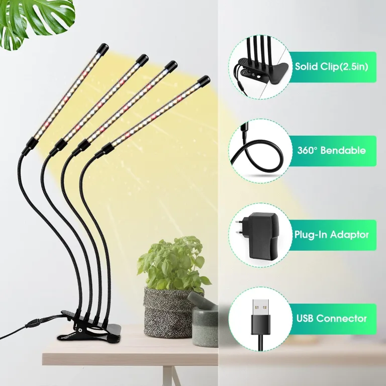 wolezek Pflanzenlampe LED, Pflanzenlicht, 80 LEDs Pflanzenleuchte 3000K 5000K 660nm Wachsen licht Vollspektrum für Zimmerpflanzen mit Zeitschaltuhr, 5 Arten von Helligkeit & 3 Lichter Modi für Gemüse – Bild 6