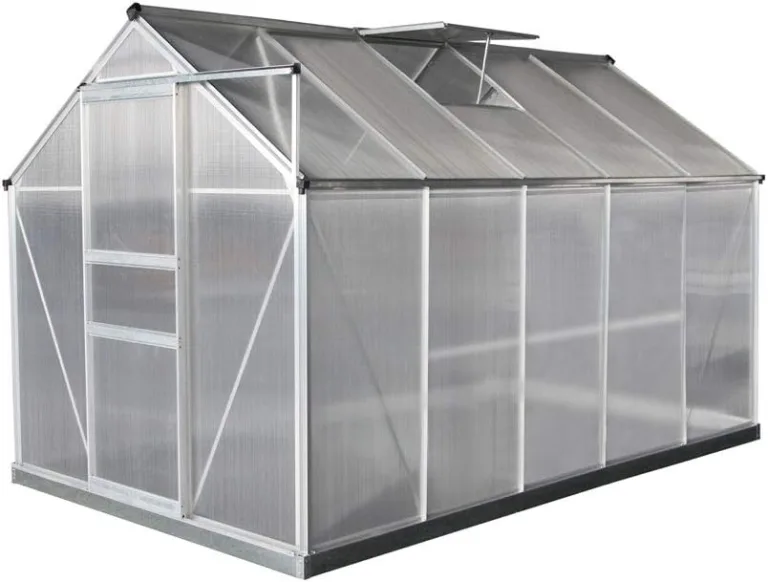 Westmann Aluminium Gewächshaus Flora 610 | Silber | 312x192x201 cm – Bild 1