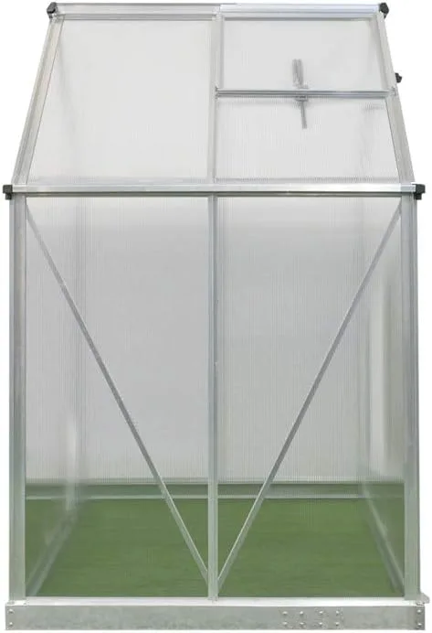 Westmann Gewächshaus Flora 64 Aluminium | 132x190x201 cm | Silber | Pflanzhaus & Treibhaus zum ganzjährigen Anbau von Gemüse & Obst – Bild 6