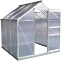 Westmann Gewächshaus Flora 64 Aluminium | 132x190x201 cm | Silber | Pflanzhaus & Treibhaus zum ganzjährigen Anbau von Gemüse & Obst - Thumbnail 5