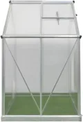 Westmann Gewächshaus Flora 64 Aluminium | 132x190x201 cm | Silber | Pflanzhaus & Treibhaus zum ganzjährigen Anbau von Gemüse & Obst - Thumbnail 6