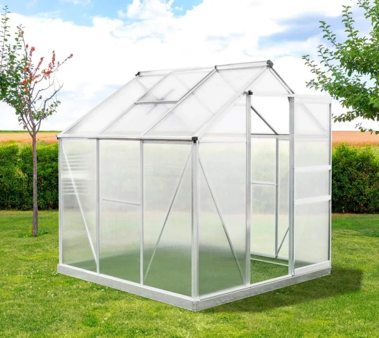 Westmann Aluminium Gewächshaus 6x6 inkl. Öffner | Silber | 192x192 cm – Bild 3