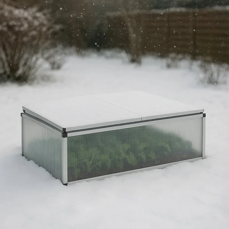 Wiltec Doppel Frühbeet Gewächshaus aus Aluminium, 100 x 120 x 40 cm, Gemüsebeet mit arretierbarem Dach und 4 Flügeln, witterungsbeständig, UV-Schutz – Bild 4