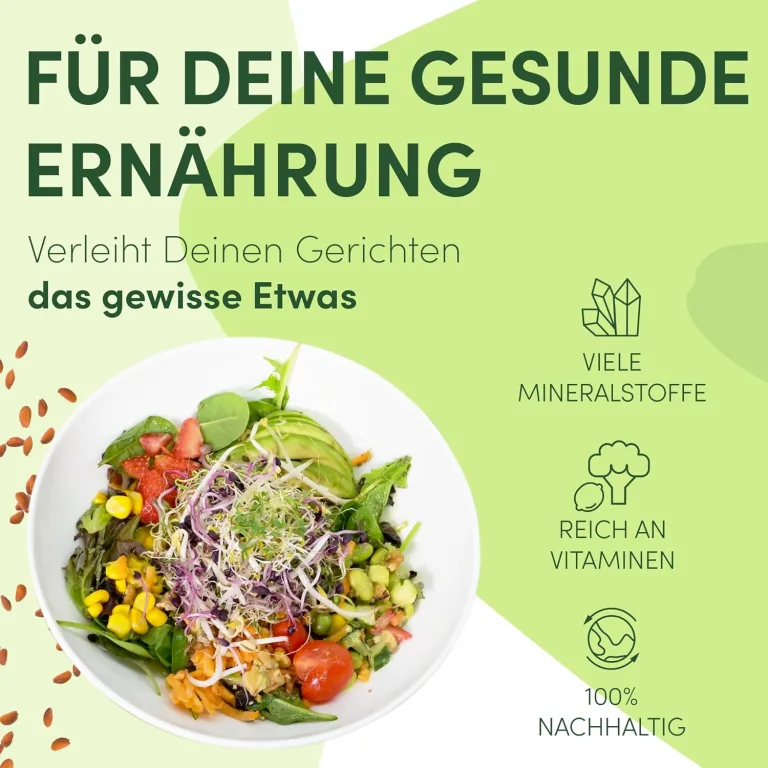 [Das Original Sprossenglas 3er Set + KRESSESIEB | 1000ml mit hochwertigem Edelstahl-Gitterdeckel, Ständer, Keramikschale + Sprossen-ABC [Druckversion] Keimglas Anzuchtschale Kresseschale – Bild 6