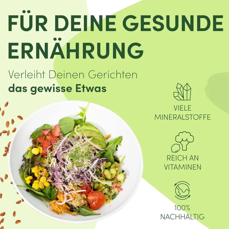 [Das Original Sprossenglas 2er Set + KRESSESIEB + 3 x Saatgut-Set mit hochwertigem Edelstahl-Gitterdeckel, Ständer, Keramikschale + Sprossen-ABC [Druckversion] Keimglas Anzuchtset – Bild 6