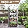 Sekey Mini Tomatengewächshaus mit 4 Regalböden, Folie Gewächshaus Klein Tomatenhaus Balkon Garten, Kleines Foliengewächshaus Stabil 160*70*50 cm, Weiß - Thumbnail 3