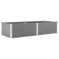 vidaXL Hochbeet Pflanzkübel Gartenbeet Blumenbeet Pflanzkasten Kräuterbeet Blumenkasten Pflanzkasten Gemüsebeet Pflanzbeet 250x100x54cm WPC Grau - Thumbnail 1