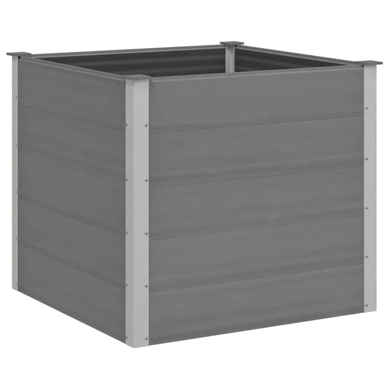 vidaXL Hochbeet Pflanzkübel Gartenbeet Blumenbeet Pflanzkasten Kräuterbeet Blumenkasten Pflanzkasten Gemüsebeet Pflanzbeet 250x50x91cm WPC Grau – Bild 9