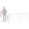 vidaXL Hochbeet Pflanzkübel Gartenbeet Blumenbeet Pflanzkasten Kräuterbeet Blumenkasten Pflanzkasten Gemüsebeet Pflanzbeet 250x50x91cm WPC Grau - Thumbnail 4