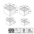 Köhko® Designer Pflanzrahmen (Ohne Boden) aus Cortenstahl als Bausatz QUADER 100x100x50 cm… - Thumbnail 4
