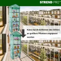 STREND PRO Gewächshaus klein 200 x 69 x 49 cm für optimales Pflanzenwachstum, Mini-Gewächshaus mit 5 Ebenen, inkl. Gewächshausfolie, grünes Gewächshaus, Balkonfolie, Gewächshaus, winterfest - Thumbnail 2