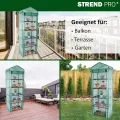 STREND PRO Gewächshaus klein 200 x 69 x 49 cm für optimales Pflanzenwachstum, Mini-Gewächshaus mit 5 Ebenen, inkl. Gewächshausfolie, grünes Gewächshaus, Balkonfolie, Gewächshaus, winterfest - Thumbnail 3