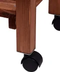 dobar® 58187e rollbares Hochbeet mit Rankgitter | Pflanzkasten auf Rollen | Blumenbeet aus Massiv-Holz | Schmales Kräuterbeet für Garten/Terrasse/Balkon | 79 x 28,5 x 130 cm | Braun - Thumbnail 5