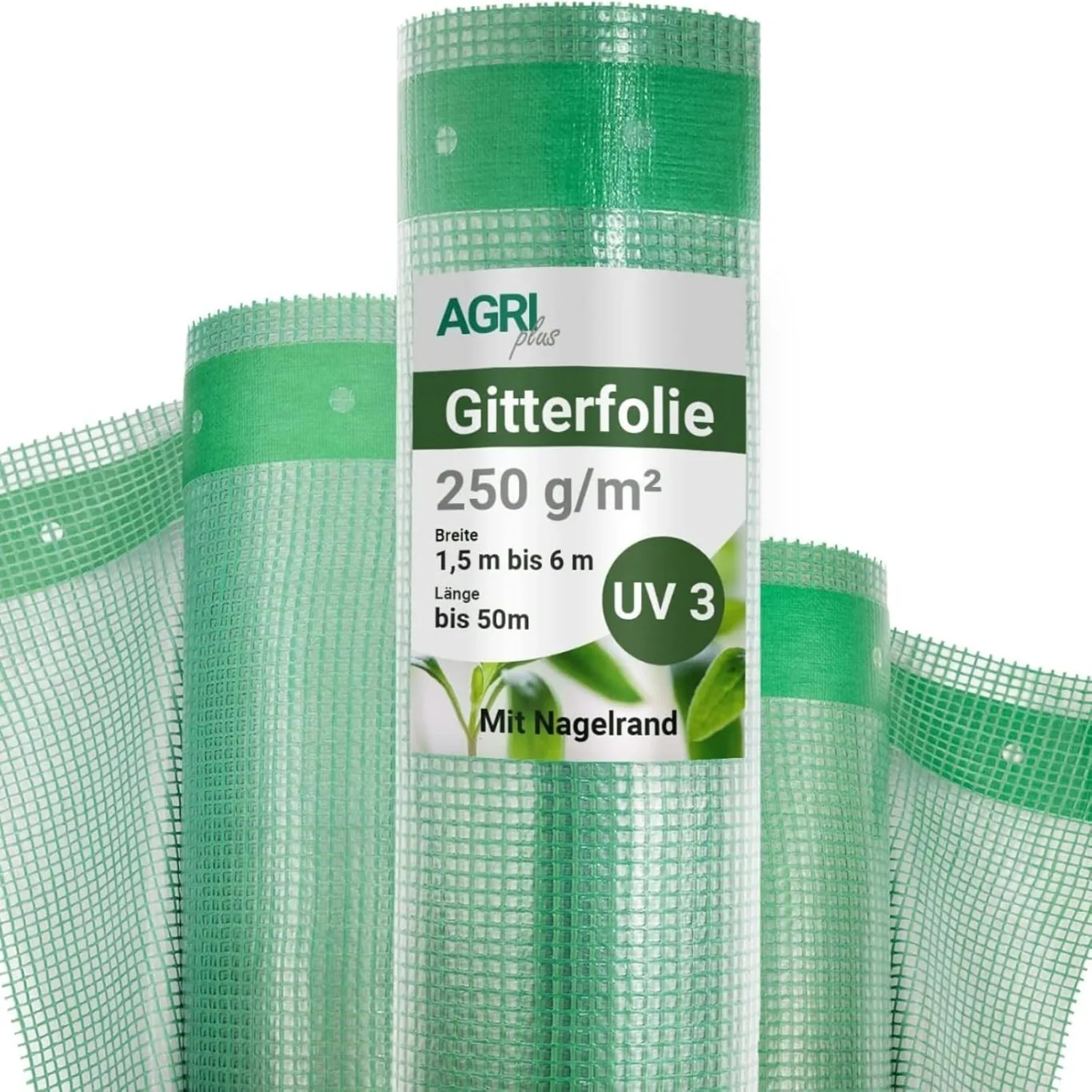 Gitterfolie 1,5 x 5 m I Stabile 250 g/m² Gewebeplane mit Nagelrand I Transparente & reißfeste Gartenfolie für langfristige Abdeckungen I Wetterfest & 3 Jahre UV-beständig - Bild 1