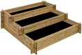 Stufenhochbeet aus Holz, Hochbeet mit unterschiedlichen Pflanzbereichen, Gartenbeet für Gemüse, Kräuter und Blumen - Thumbnail 2