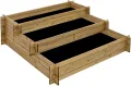 Stufenhochbeet aus Holz, Hochbeet mit unterschiedlichen Pflanzbereichen, Gartenbeet für Gemüse, Kräuter und Blumen - Thumbnail 4