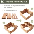 NATIV Pflanzkasten aus Holz | Kräuterbeet mit 4 Pflanzzonen | Hochbeet 90 x 90 cm Grundfläche | Pflanzentreppe aus FSC-zertifiziertem Holz | Blumenkasten mit unterschiedlichen Pflanzebenen - Thumbnail 5