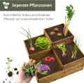 NATIV Pflanzkasten aus Holz | Kräuterbeet mit 4 Pflanzzonen | Hochbeet 90 x 90 cm Grundfläche | Pflanzentreppe aus FSC-zertifiziertem Holz | Blumenkasten mit unterschiedlichen Pflanzebenen - Thumbnail 6
