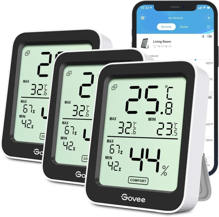 Govee Bluetooth Thermometer Hygrometer Innen, LCD Digital Temperatur luftfeuchtigkeitsmesser mit Benachrichtigungs Alarm, Präzise Thermo-Hygrometer mit APP, Datenspeicherung für Gewächshaus Weinkeller – Bild 9