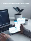 Govee Bluetooth Thermometer Hygrometer Innen, LCD Digital Temperatur luftfeuchtigkeitsmesser mit Benachrichtigungs Alarm, Präzise Thermo-Hygrometer mit APP, Datenspeicherung für Gewächshaus Weinkeller - Thumbnail 7
