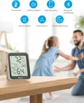 Govee Bluetooth Thermometer Hygrometer Innen, LCD Digital Temperatur luftfeuchtigkeitsmesser mit Benachrichtigungs Alarm, Präzise Thermo-Hygrometer mit APP, Datenspeicherung für Gewächshaus Weinkeller - Thumbnail 3