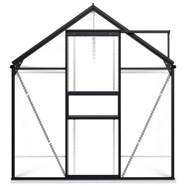 vidaXL Gewächshaus mit Grundrahmen Anthrazit Aluminium 4,75 m² – Bild 3