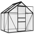 vidaXL Gewächshaus mit Grundrahmen Anthrazit Aluminium 4,75 m² - Thumbnail 8