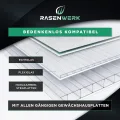 Gewächshausklammern aus 304 Edelstahl (rostfrei) - 100 Stück - Gewächshausklemmen mit hoher Spannkraft - Montageklammern für Glashaus – Gewächshaus Zubehör - 95 x 40 mm - 1,6 mm Dicke - Thumbnail 4