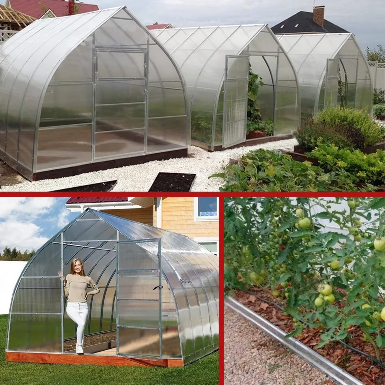 Gewächshaus Groß Drop 3x10m StahlRahmen Garten Treibhaus Pflanzenhaus 30M² mit 4mm Polycarbonat - Modelle und Größen Verschiedene – Bild 6