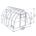 Gewächshaus Groß Drop 3x10m StahlRahmen Garten Treibhaus Pflanzenhaus 30M² mit 4mm Polycarbonat - Modelle und Größen Verschiedene - Thumbnail 2