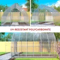 Gewächshaus Groß Drop 3x10m StahlRahmen Garten Treibhaus Pflanzenhaus 30M² mit 4mm Polycarbonat - Modelle und Größen Verschiedene - Thumbnail 5