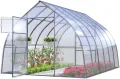 Gewächshaus Groß Drop 3x10m StahlRahmen Garten Treibhaus Pflanzenhaus 30M² mit 4mm Polycarbonat - Modelle und Größen Verschiedene - Thumbnail 1
