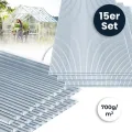 Home Deluxe - Hohlkammerstegplatten VARUS - UV-Geschützt - 15-teiliges Set I Hohlkammerplatten, Gewächshaus, Doppelstegplatte - Thumbnail 3
