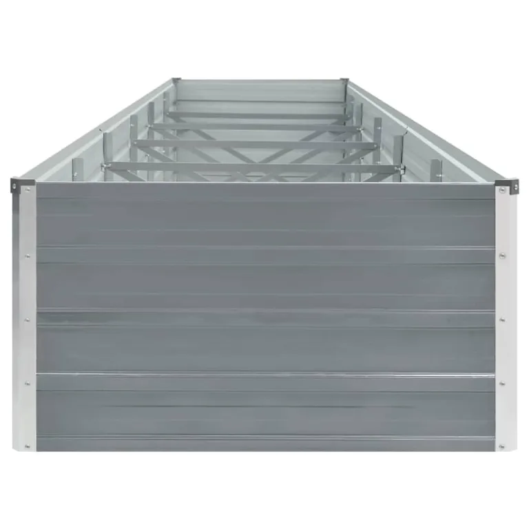 vidaXL Hochbeet Pflanzkübel Pflanzbeet Gemüsebeet Gartenbeet Frühbeet Blumenkasten Pflanzkasten Garten Verzinkter Stahl 480x80x45cm Grau – Bild 9