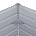 vidaXL Hochbeet Pflanzkübel Pflanzbeet Gemüsebeet Gartenbeet Frühbeet Blumenkasten Pflanzkasten Garten Verzinkter Stahl 480x80x45cm Grau - Thumbnail 7