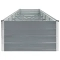 vidaXL Hochbeet Pflanzkübel Pflanzbeet Gemüsebeet Gartenbeet Frühbeet Blumenkasten Pflanzkasten Garten Verzinkter Stahl 480x80x45cm Grau - Thumbnail 9