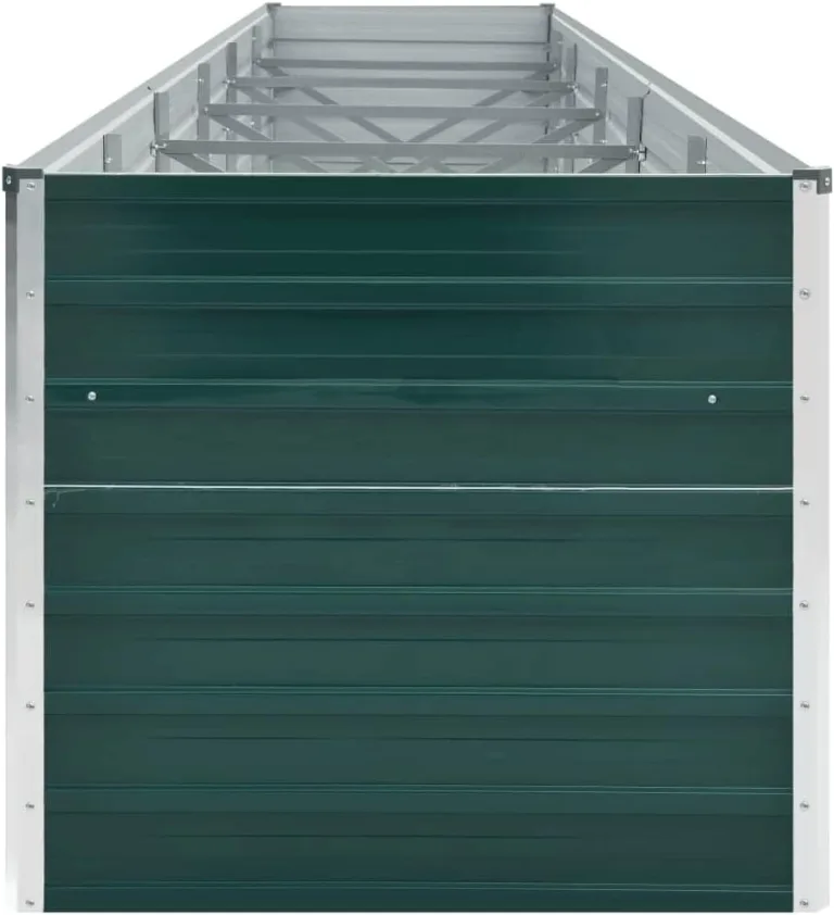vidaXL Hochbeet Pflanzkübel Pflanzbeet Gemüsebeet Gartenbeet Frühbeet Blumenkasten Pflanzkasten Garten Verzinkter Stahl 480x80x77cm Grün – Bild 5