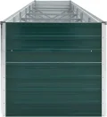 vidaXL Hochbeet Pflanzkübel Pflanzbeet Gemüsebeet Gartenbeet Frühbeet Blumenkasten Pflanzkasten Garten Verzinkter Stahl 480x80x77cm Grün - Thumbnail 5